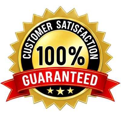 100% customer satisfaction guaranteed badge